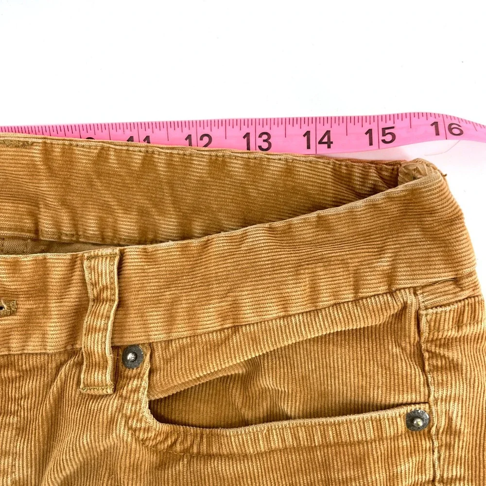 J.Crew Favorite Fit Corduroy Pants Mens 30R Tan Camel Brown Stretch Casual‎